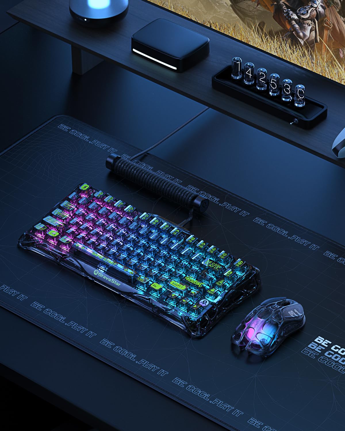 Gravastar Mercury k1 極美品 Mercury K1 グラデーションブラック 75%ゲーミングメカニカル